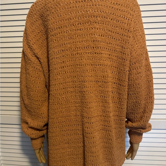 Pretty Wonderly size S camel brown open front midi sweater NWT - Picture 6 of 6